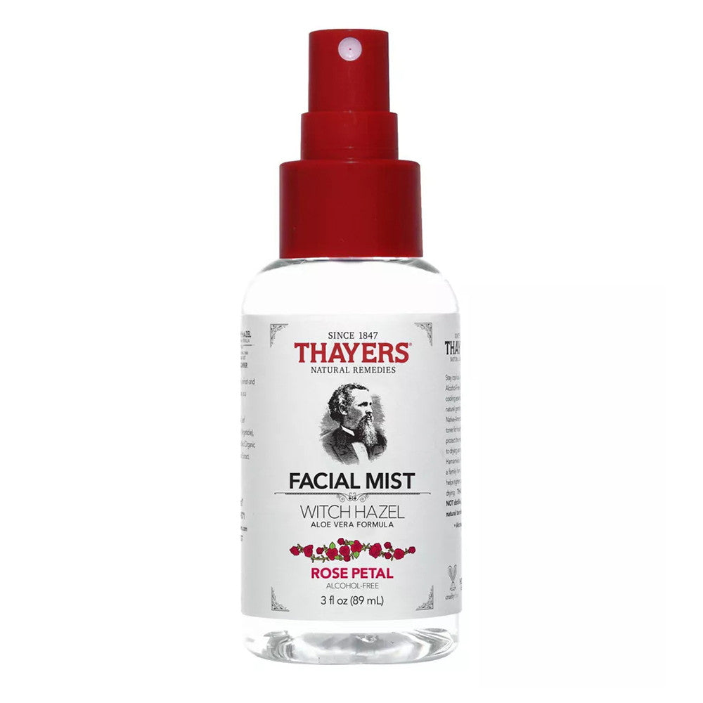 Thayers Witch Hazel Rose Petal Facial Mist Toner, 3 Oz